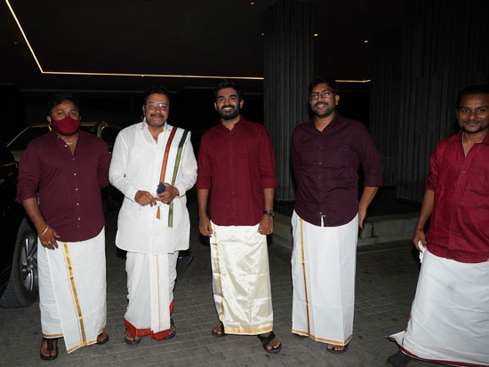 Actors Snapped at SR Kalyanamandapam Pre Release Event